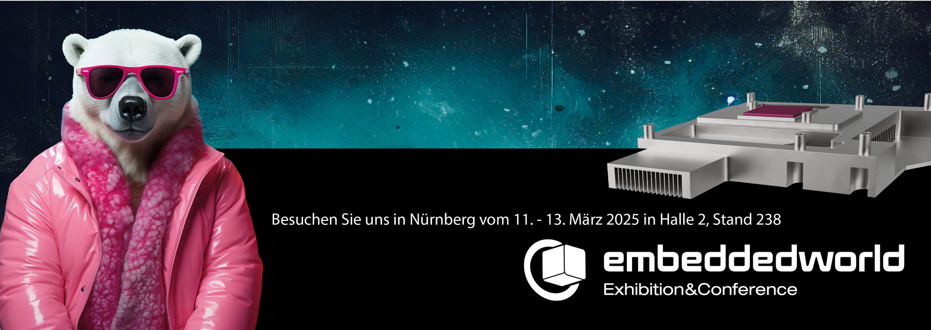 Besuchen Sie uns auf der embeddedworld Messe in Nürnberg vom 11.-13. März, Halle 2, Stand 238